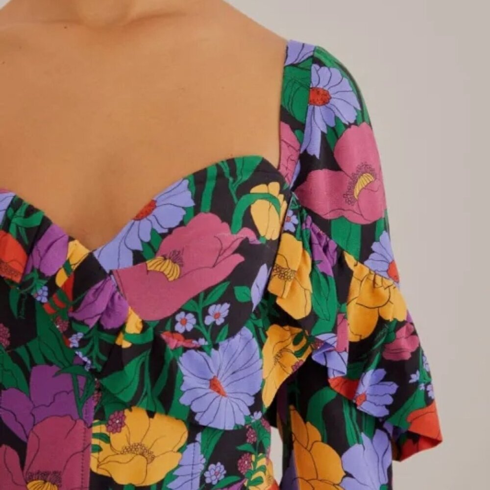 Farm RIO Long Sleeve Sweetheart Mini Dress - Picture 4 of 5